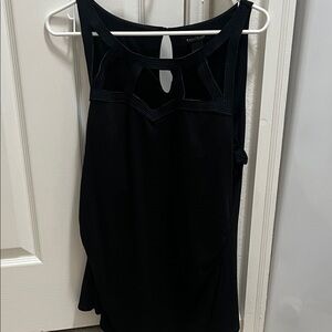 White House Black Market Black Cutout Tank Top